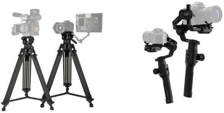 Tripods; Sturdy and adjustable camera support